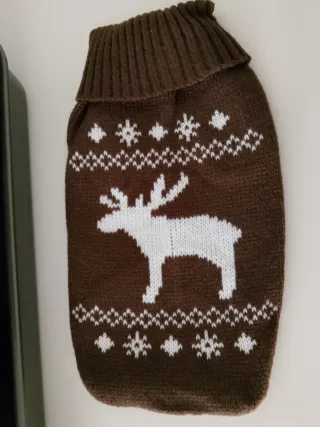 Maglioncino marrone cane piccola taglia, con renna