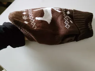 Maglioncino marrone cane piccola taglia, con renna