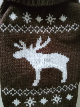 Maglioncino marrone cane piccola taglia, con renna