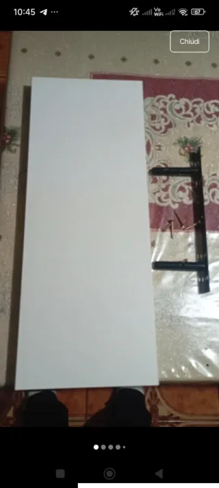 Mensola da parete bianca in legno misura