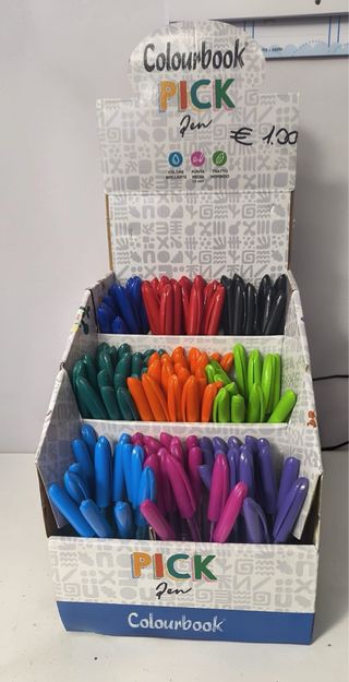 Espositore con Penne Colorate Colourbook Pick