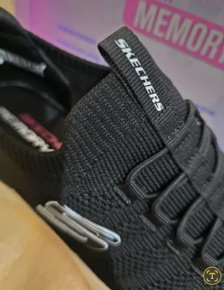 Skechers Air Mujer Negro/Blanco