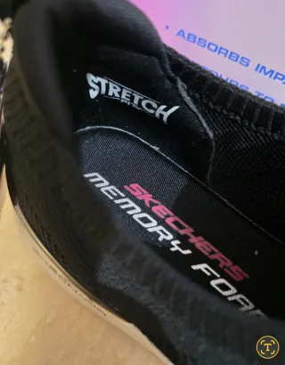 Skechers Air Mujer Negro/Blanco