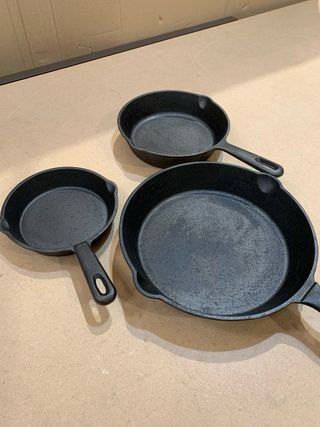 Juego 3 Sartenes Hierro Fundido Overmont