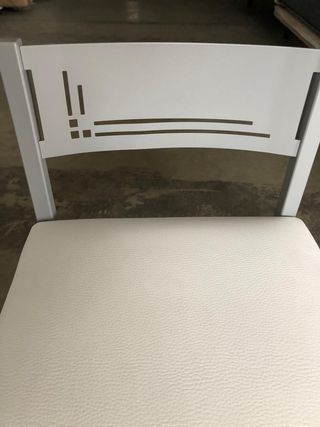 Taburete de aluminio blanco y gris