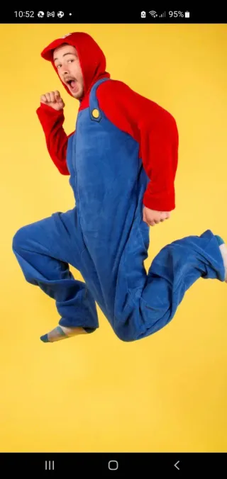 Pijama/Disfraz Mario Bros Talla Única borreguito