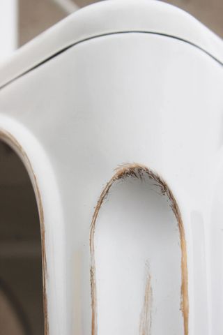 Sedia Metallo Bianca Vintage Stile Industriale Bar