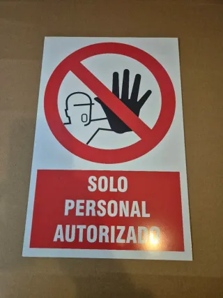 Cartel Prohibido Acceso Personal No Autorizado