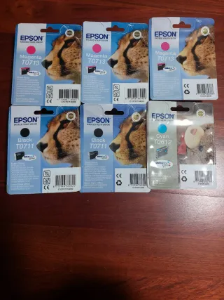 Cartuchos Tinta Epson T0711(2) T0713(3) T0612(1)⁹