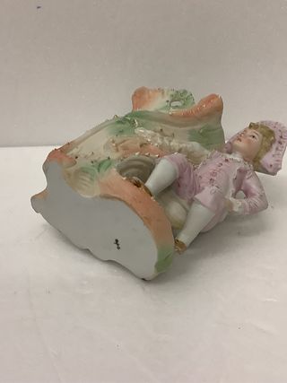 Jarrón Violetero Porcelana Biscuit Niño