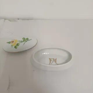 Portagioie Limoges Francia Rosa Gialla