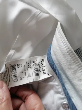 Pantalón Salsa Rayas Azul y Blanco y regalo