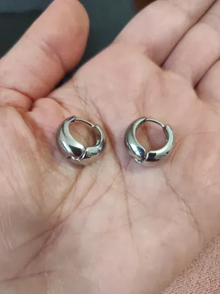 Pendientes Aro Plateados