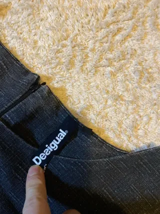 Vestido Desigual gris retro estampado