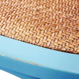 Sedia Legno Azzurra Vintage per Cucina Bar Shabby