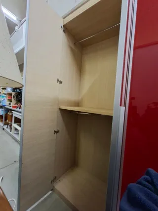 Armadio 6 ante battenti legno e vetro