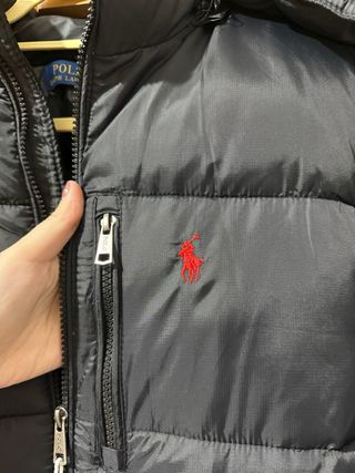 Abrigo Polo Ralph Lauren con capucha negro