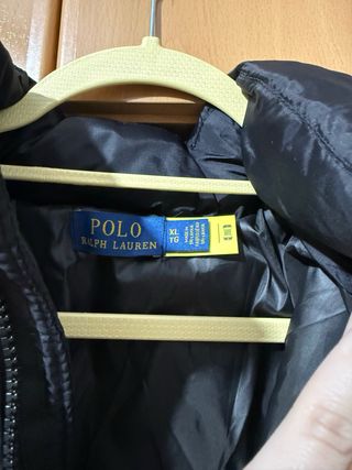 Abrigo Polo Ralph Lauren con capucha negro