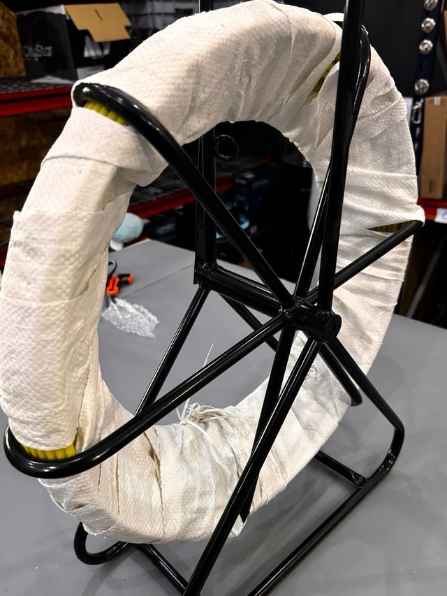 Rueda pasacables Fibra de vidrio amarilla - miniatura 2