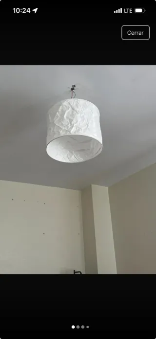 Lámparas de papel blancas