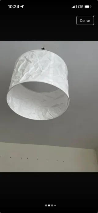Lámparas de papel blancas