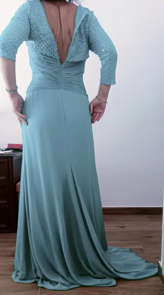 Vestido largo fiesta verde