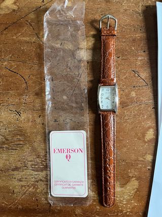 Orologio Emerson vintage cinturino coccodrillo