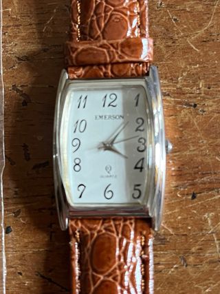 Orologio Emerson vintage cinturino coccodrillo