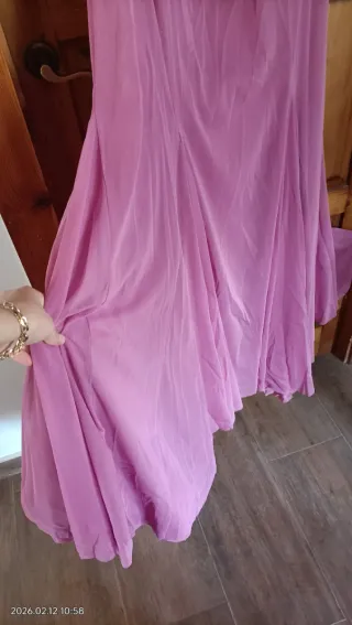 Vestido largo fiesta lentejuelas morado