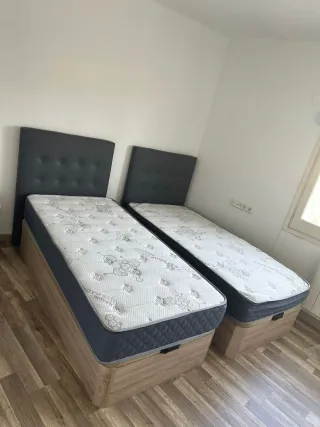 Camas con Canapé y Cabecero Tapizado