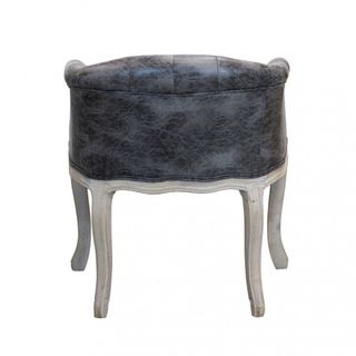 Sedia Vintage Inglese Braccioli in Velluto Grigio