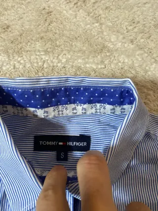 Camisa Tommy Hilfiger Rayas Finas Azul