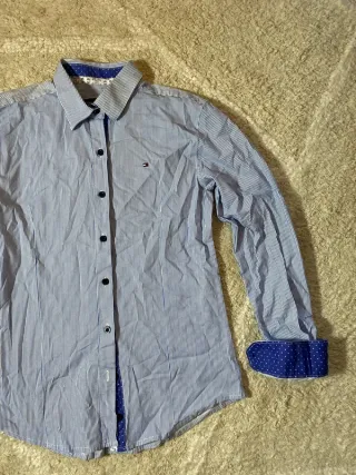 Camisa Tommy Hilfiger Rayas Finas Azul