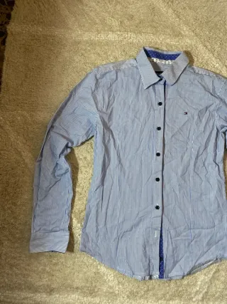 Camisa Tommy Hilfiger Rayas Finas Azul