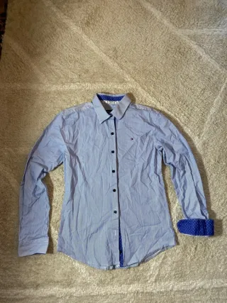 Camisa Tommy Hilfiger Rayas Finas Azul