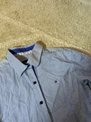 Camisa Tommy Hilfiger Rayas Finas Azul