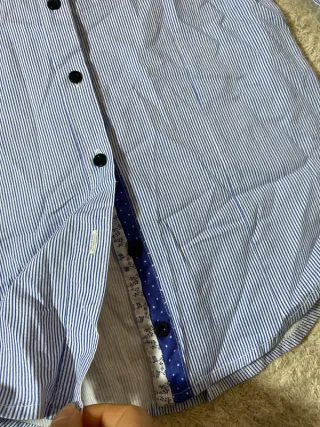 Camisa Tommy Hilfiger Rayas Finas Azul