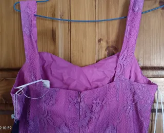 Vestido largo morado de fiesta