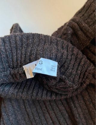 Jersey Mango Lana Cuello Alto Marrón