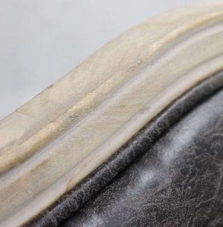 Poltrona Vintage Braccioli Ecopelle Grigio Scuro