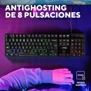 Trust Gaming GXT 835 Azor Teclado Retroiluminado,