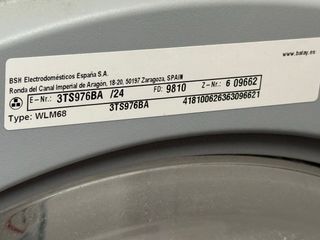 Lavadora Balay 3TS976BA 7kg. COMO NUEVA