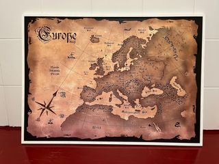 Cuadro Mapa Antiguo Europa.