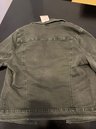 Chaqueta vaquera mujer verde oliva