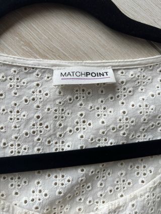 Blusa blanca bordada mujer