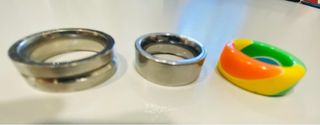 Conjunto 5 Anillos Varios Materiales Unisex.