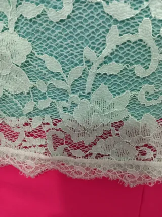 Camiseta encaje Made in Italy turquesa