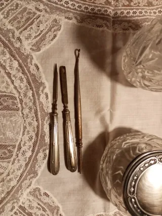 Botes tocador cristal y metal