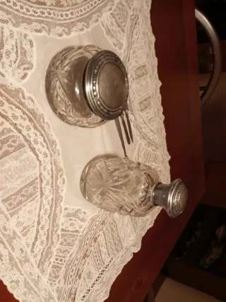 Botes tocador cristal y metal