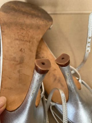 Sandalias Manolo Blahnik Plateadas